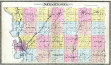 County Outline Map, Pottawattamie County 1902